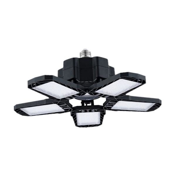 1 stk LED garasjelys 80W, E27/E26 deformerbar 5+1 justerbart panel