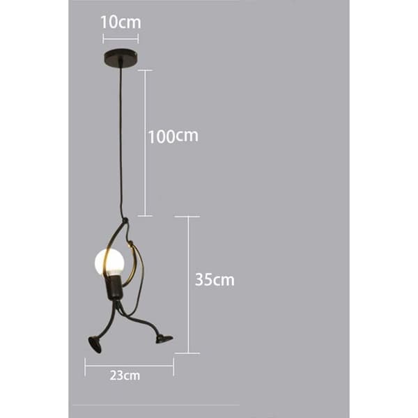 Fjäderhängande lampa, Krona diameter 30 cm vit