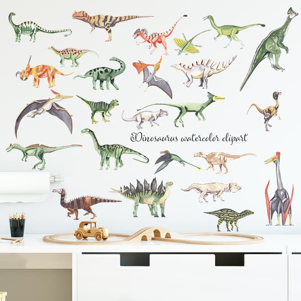 Dinosaurus-seinätarra-setti, seinäkoristetarra