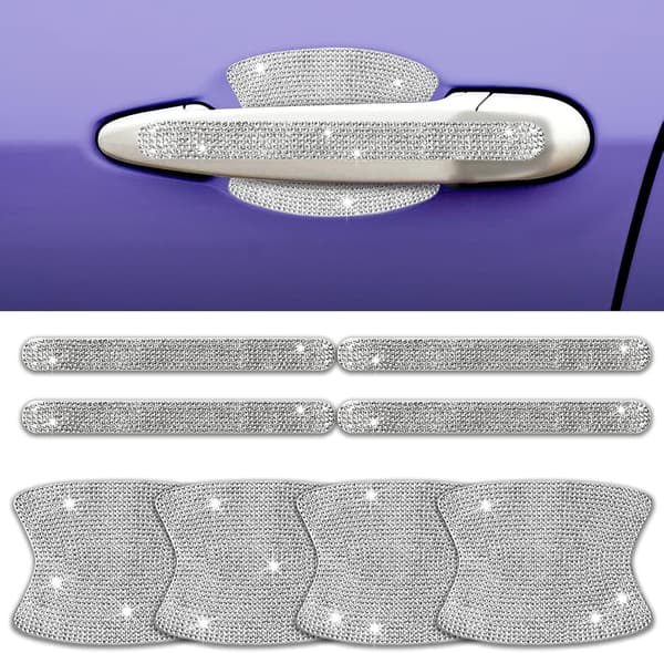 Bling Bling Bilstickers med Rhinestones - 8 st Bling Bilskydd