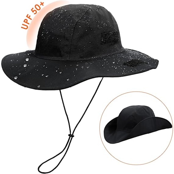 Naisten Talvi Vedenpitävä Bucket Hat Lämmin Fleece Vuorattu Sadehattu UPF50+ Miesten Ulkoiluseikkailu Tutkimus Vaellus Safari Hattu