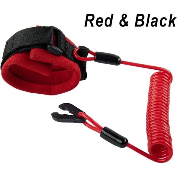 Båd Kill Switch Lanyard, Påhængsmotor Kill Switch Flameout Snor - Båd Kill Switch Håndledsrem Kompatibel