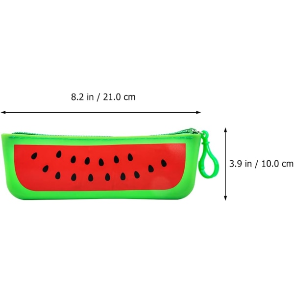 2 stk Vannmelon Pennal Etui Frukt Penn Bag Søt Silikon Pennal B