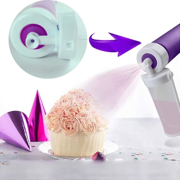 Manuell Cake Airbrush Pump, Glitter Dekorationsverktyg Manuell Airbru