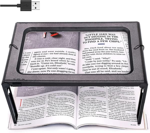 Full Page Reading Magnifier Hands Free Rectangular Standing Magni