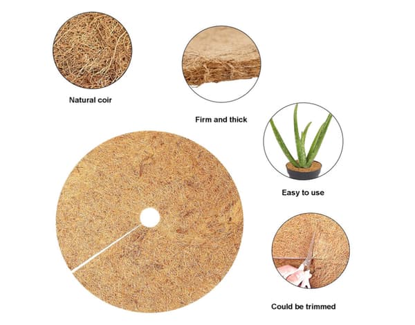 Kokosmatteplanter 3 stykker Mulching Disc, Kokosmatte Beskyttende
