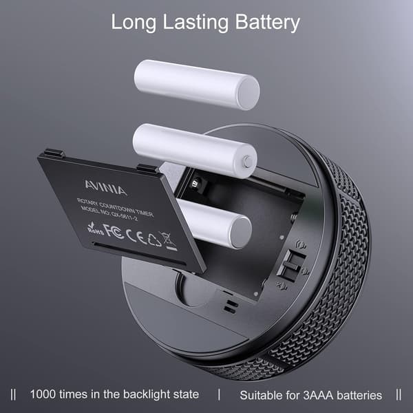 Digital køkken timere, visuelle timere stort LED-display magnetisk