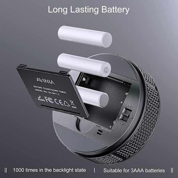 Digitala kökstimers, visuella timers Stor LED-display Magnetisk