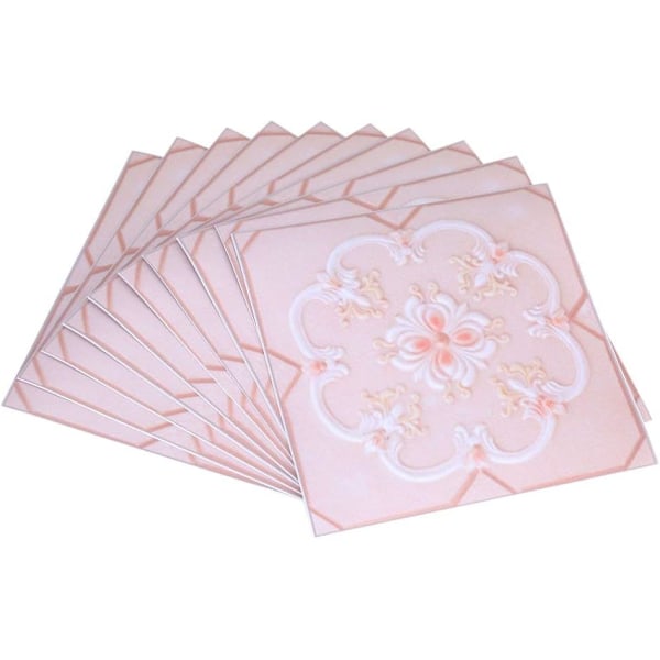 8CM*8CM Seinätarra 3D Stereo Simulaatio Laattatarra Makuuhuone Olohuone Koristeellinen PVC Tarra 10KPL