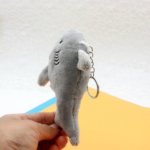 Plush shark keychain, cute shark plush keychain plush animal char