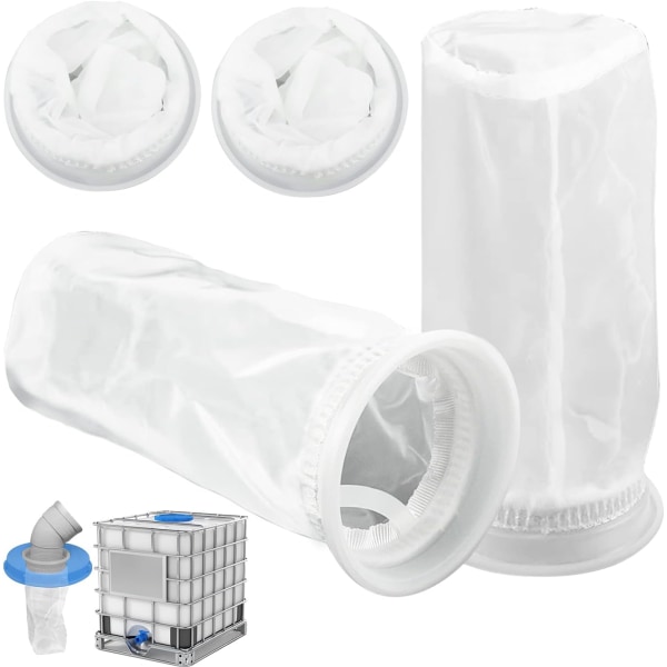 4 stk. Nylon IBC-filter til 1000 liters IBC-regnvandstank, Nylonfilter