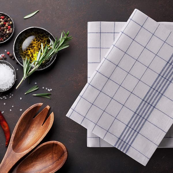 Kökhanddukar (5-pack) - 50 x 70 cm - Diskhandduk med krok - Bomull -