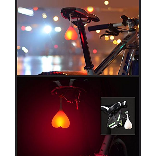Silikoninen sydän LED -takavalot (punainen)