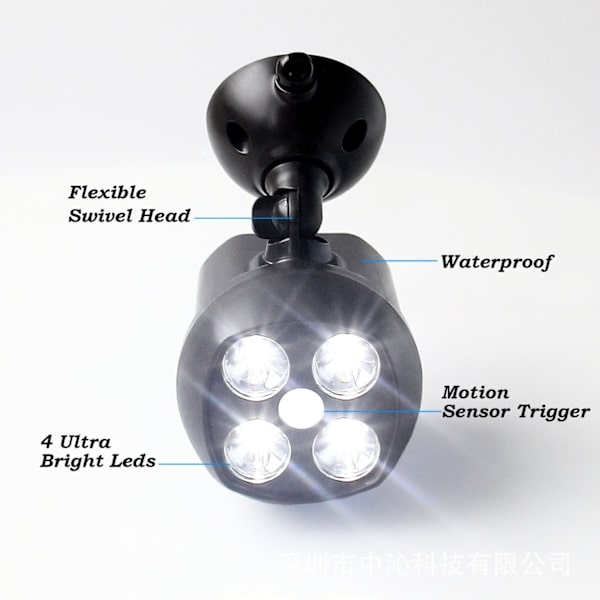 Vattentät utomhusgård belysning golvlampa 4led uggla projektor