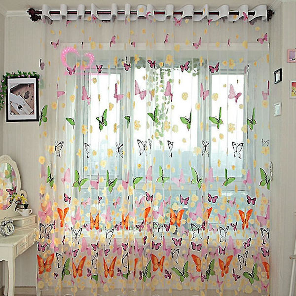 Gardiner Blomster Tynn Vår Blomstermønster Tynn Broderi (sommerfugl)