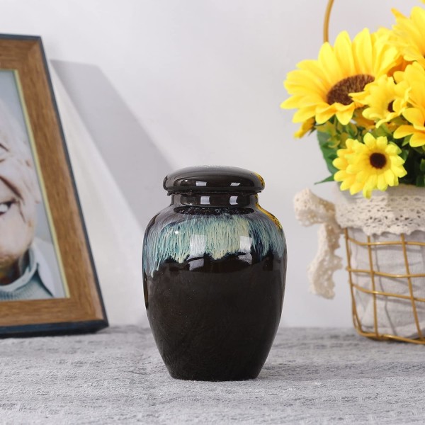 Human Ashes 4" handgjord keramisk urna - Vackert litet minnesmärke -