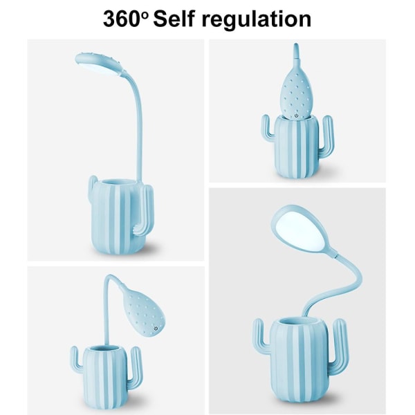 Skrivebordslampe, Børne Led Usb Genopladelig 3 Niveauer Dæmpning Sengetid Læsning
