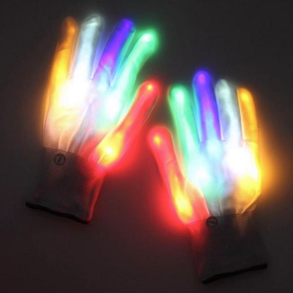 Led Neon Guantes Glowing Party Flashing Skull Gloves