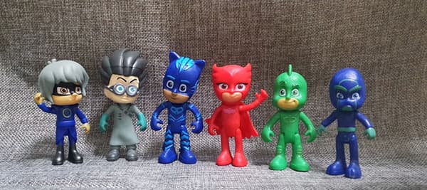 6 kpl / sarja PJ Masks -hahmohahmoja lelu