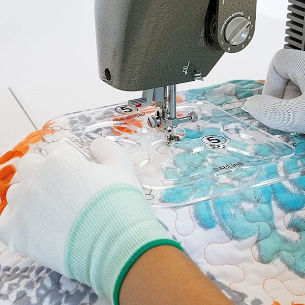 Sæt med 3 klare akryl quilteskabeloner til patchwork og symaskiner