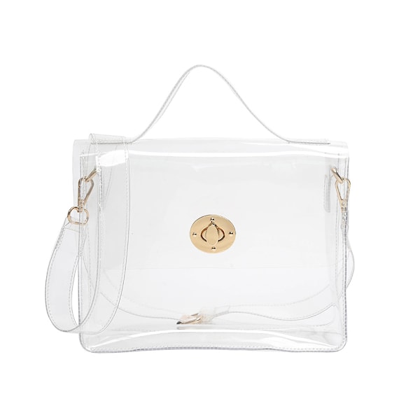 Läpinäkyvä pieni crossbody-laukku matkapuhelimelle, hyytelölaukku, olkalaukku naisille, kierrelukko