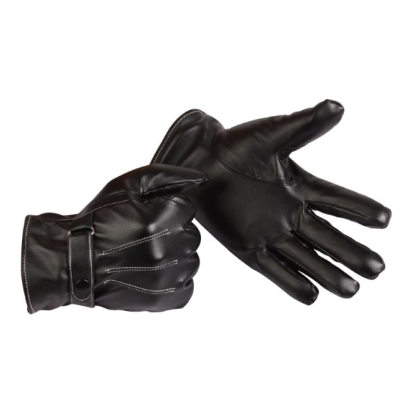 1 par Enkla och eleganta handskar i läderimitation för män