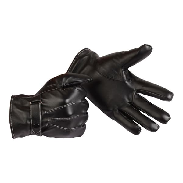 1 par enkle og elegante imiterede læderhandsker til mænd