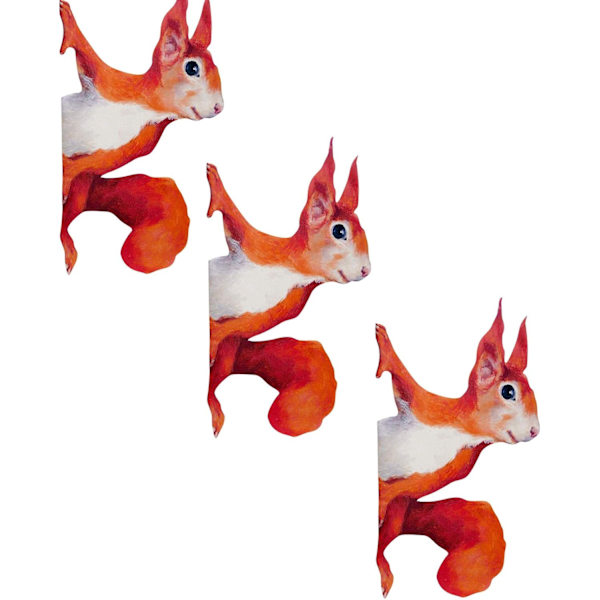 3PCS Peeping Squirrel Wall Decal, Woodland Stickers for Walls and Windows  Stick