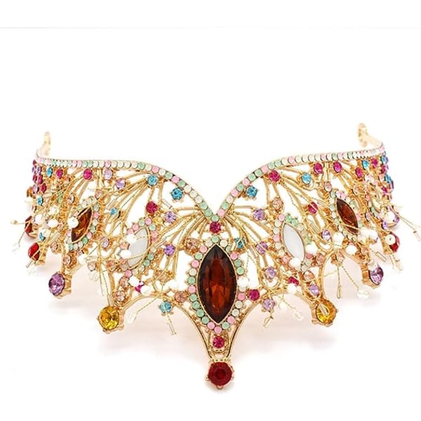 Barokk dronningkrone, brudekroner for brud rhinestone prinsesse