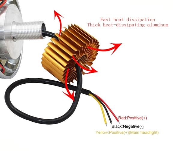 Superlys 12V Universal LED-forlygteprojektor til motorcykel