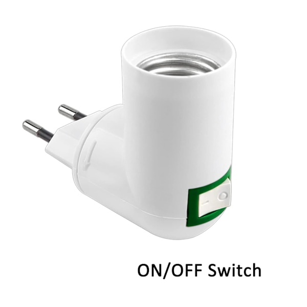 E27-sokkel med trådløs bryter, LED-pæreholder, AC 230V, E27-adapter for kjøkkenlampe, mini vegglampe, E27 spotlight sengelampe (uten pære)