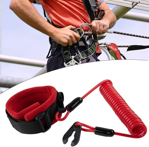 Båd Kill Switch Lanyard, Påhængsmotor Kill Switch Flameout Snor - Båd Kill Switch Håndledsrem Kompatibel