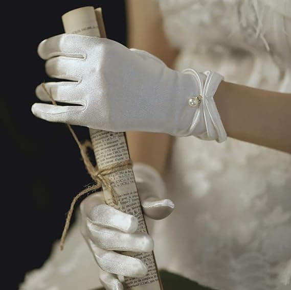 Blondehandsker til brude elegante korte blondehandsker håndledsblondehandske