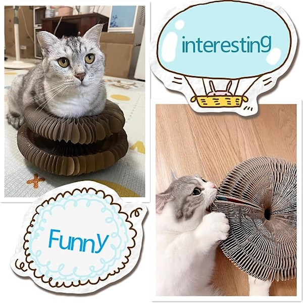 1 st kattbädd kartong skrapbräda skrapa husdjur för inomhus B