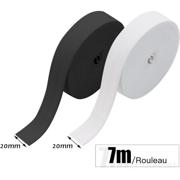 14M Syelastiska band, 20mm bred elastisk midjebandsband för byxor S