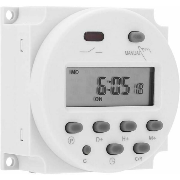 Timer Switch 12V 16A Digital Elektronisk LCD Tidsrelæ Switch Pro