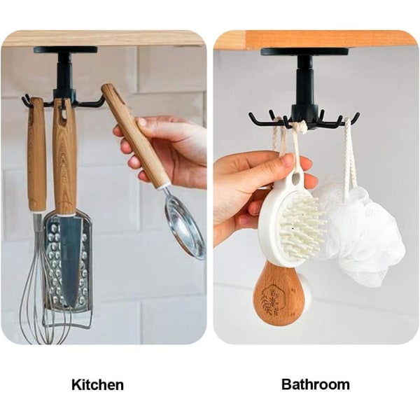 Under Cabinet Utensil Holder Hanger Hook til Køkken og Badeværelse