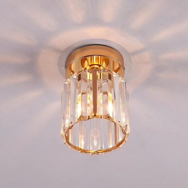 Krystal loftslampe moderne mini lysekrone loftslampe krystal vedhængslampe armatur til køkkenø spisebord soveværelse korridor