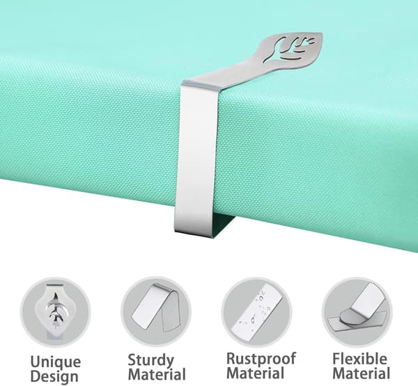 Bordsduksklämmor 10-pack, bladformade picknickbordsduksklämmor utomhus