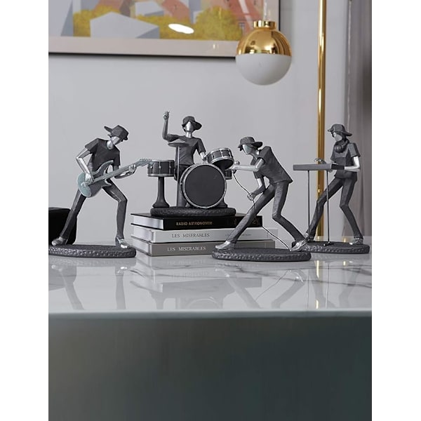 1 stk. Musiker Statue Figurine Musikalsk Skulptur Dekor Resin Pi