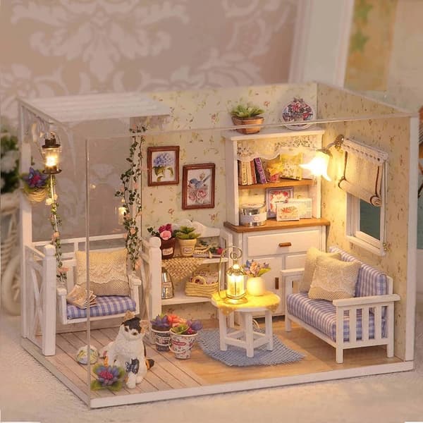 1 stk. Miniatyr DIY-hus
