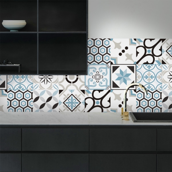 20 pieces bathroom and kitchen tile stickers 10x10 cm - Waterproo