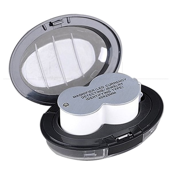 1 Pack - 40X magnifying Jewelry Eye Loop Magnifier with Illuminat