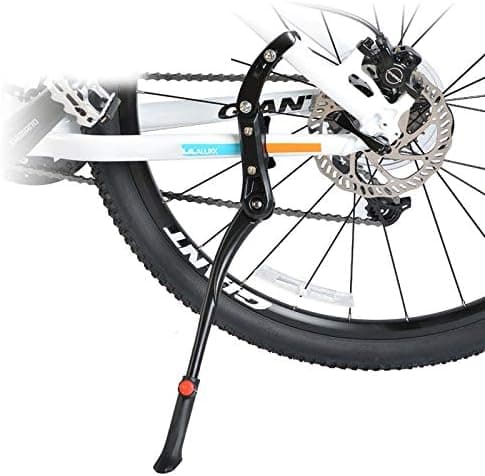 Justerbart cykelstøtteben i aluminiumslegering, kraftigt, støtte til MTB (sort)