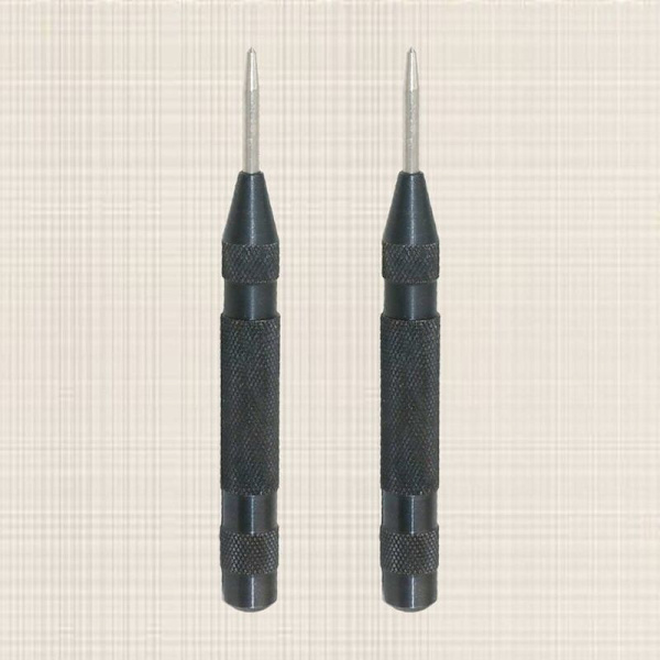 Automatisk centrumpunsch laddad metallfjäderpunch med automatisk justerbar slagcentrumpunsch för metall eller trä (svart, 13cm)
