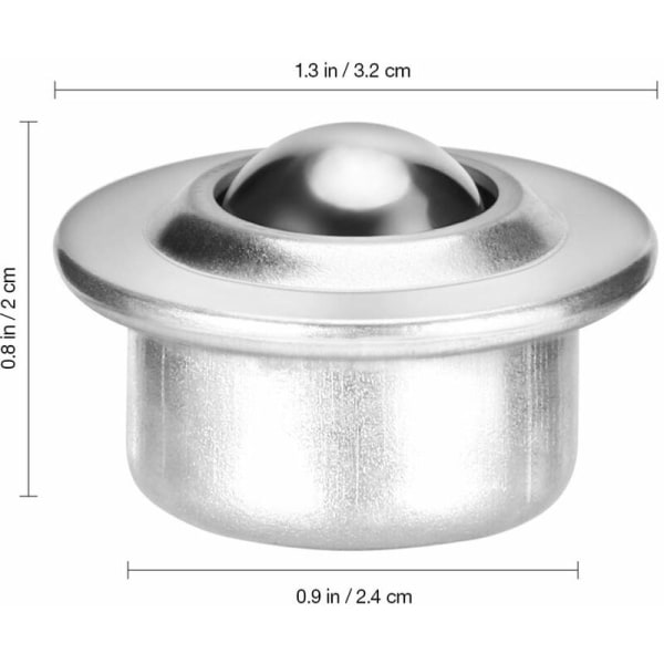 Transportbåndlager i rustfritt stål, kulelagerenhet, universal metallbasemontert kulelager, 10 stk.