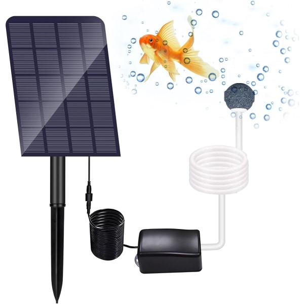 Aurinkolammen ilmastin, 2,5 W:n pistoke aurinkohappipumppu, aurinkolammen pumppu, Aquari