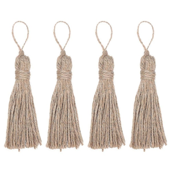 4 stk. Nyttige Naturlige Jute Dusker Hjem Burlap Dusker Jute Reb Dusker Dekorationer Diy