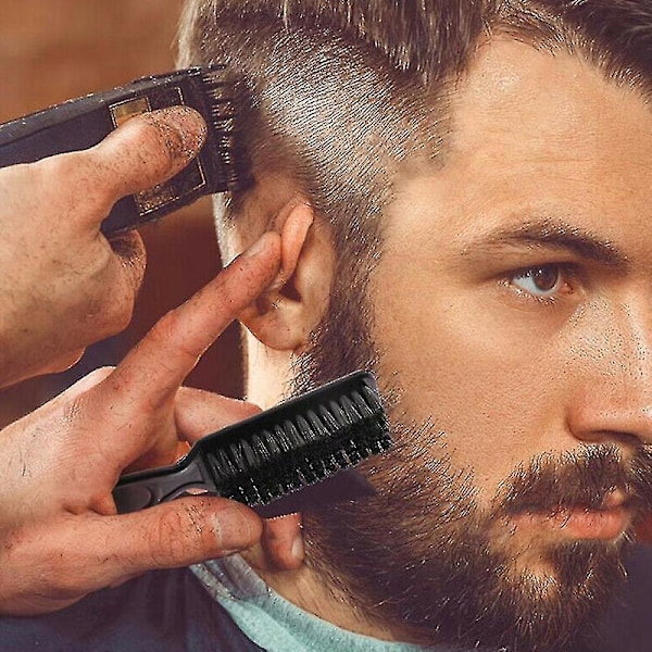 Fade Brush Kam Sax Rengöring Borst Verktyg Barber Shop Salong