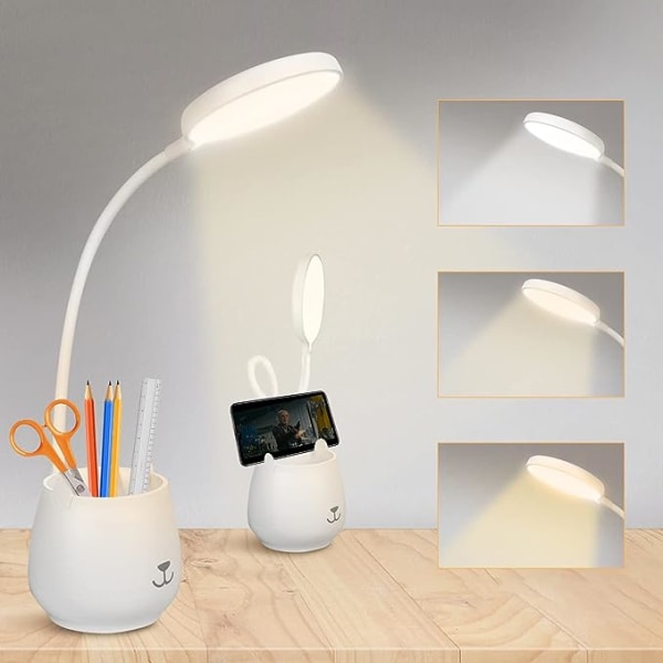 Pen holder touch LED bordlampe Børne pandelampe rund 40*9.3cm